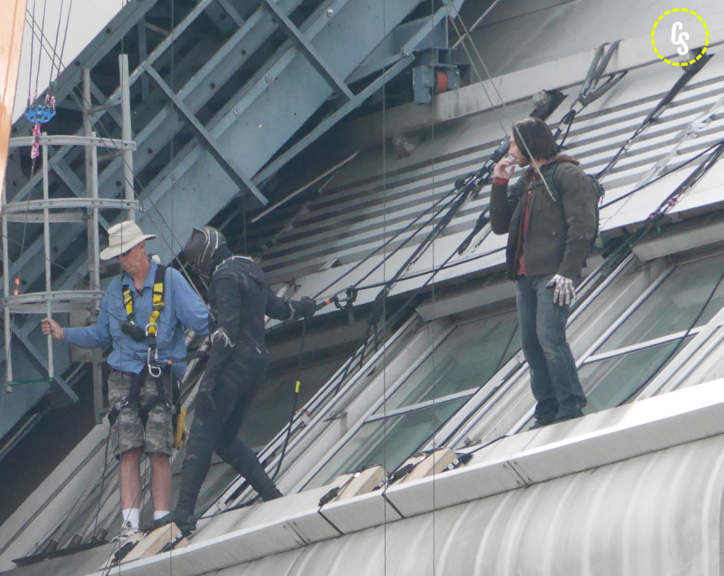 On the set of Captain America, Chadwick Boseman plays the Black Panther Featuring: Chadwick Boseman, Sebastian Stan Where: Berlin, Germany When: 12 Aug 2015