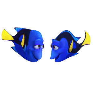 FINDING DORY - Pictured (L-R): CHARLIE (voice of Eugene Levy) and JENNY (voice of Diane Keaton) would do anything for their only child, Dory. They celebrate and protect her, striving to arm her with the skills she&rsquo;ll need to navigate the world with a faulty memory. Jenny may appear cheerful and a little flighty&mdash;but she&rsquo;s a protective mother and a smart role model. Charlie likes to joke around, but nothing is more important to him than teaching his memory-challenged daughter how to survive. . &copy;2016 Disney&bull;Pixar. All Rights Reserved.