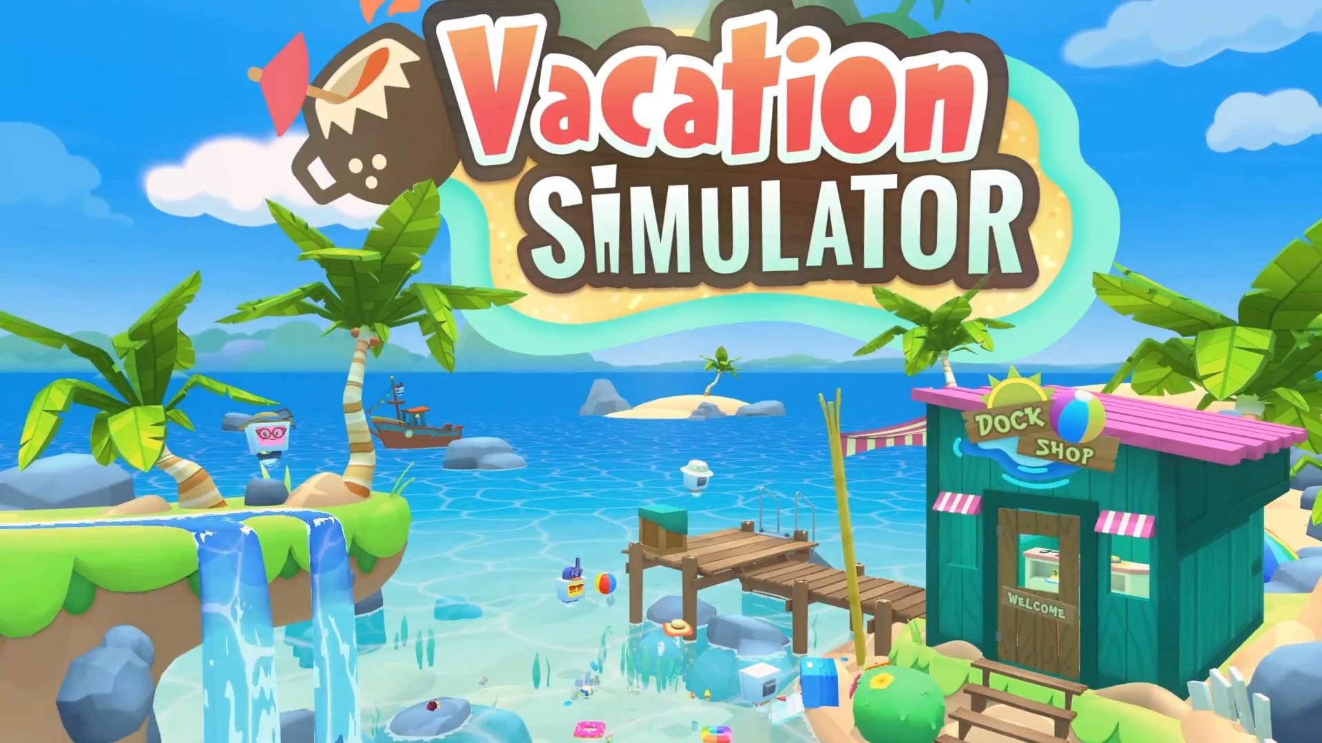 Vacation vr. Vacation симулятор. Vacation Simulator VR. Vacation Simulator Oculus. Job Simulator отпуск.