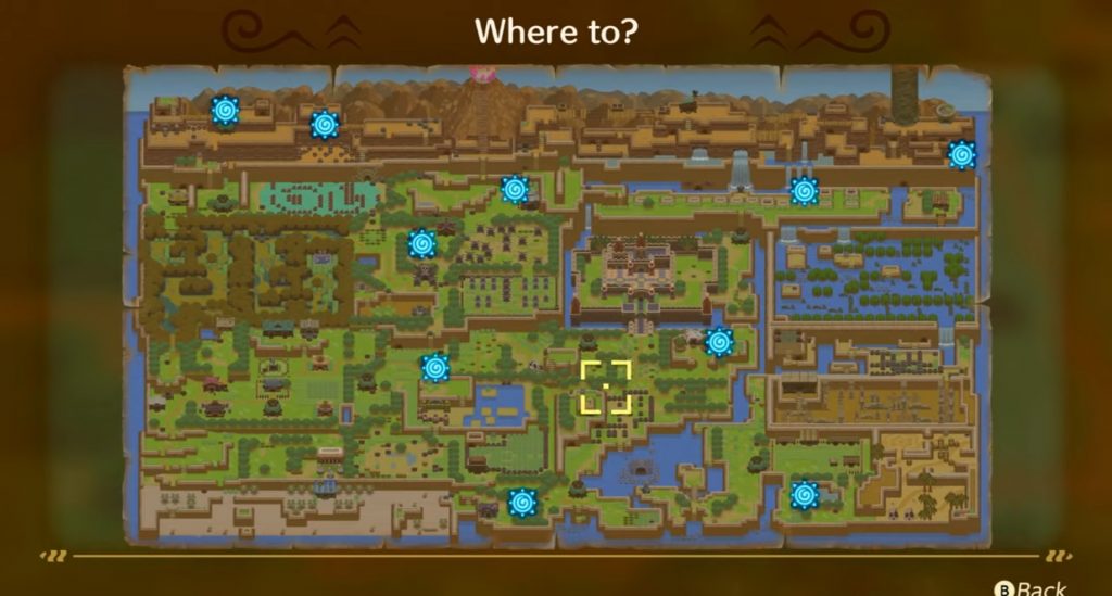 &iquest;En d&oacute;nde est&aacute;n los portales de teletransporte en Zelda Links Awakening?