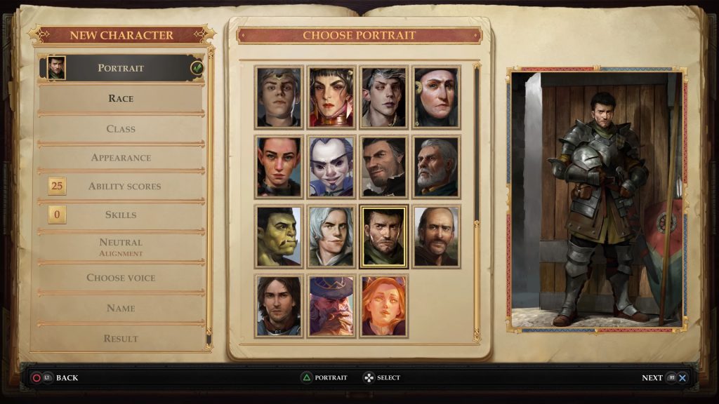 Retratos creador de personaje