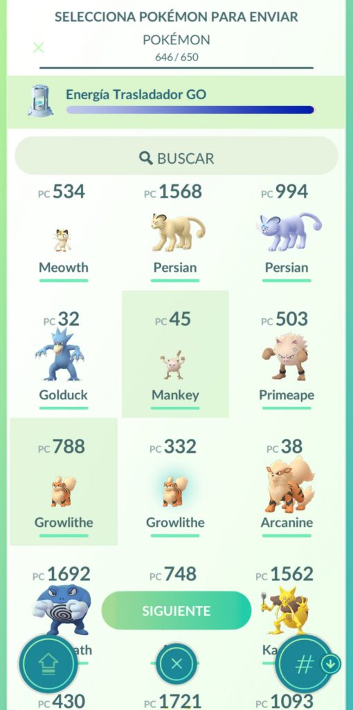 C&oacute;mo transferir Pok&eacute;mon de Pok&eacute;mon GO a Pok&eacute;mon HOME seleccion
