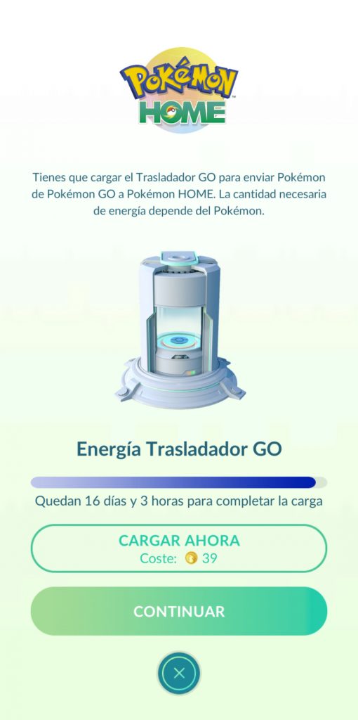 C&oacute;mo transferir Pok&eacute;mon de Pok&eacute;mon GO a Pok&eacute;mon HOME trasladador