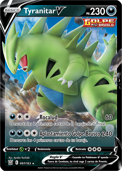 tyranitar Pokémon JCC Estilos de Combate golpe fluido