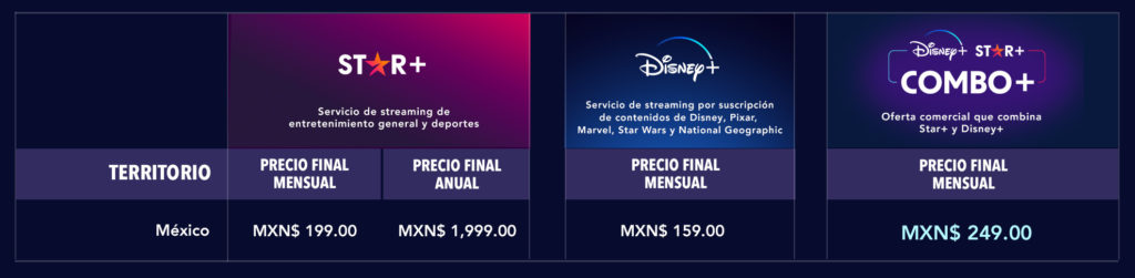 PRECIOS STAR PLUS