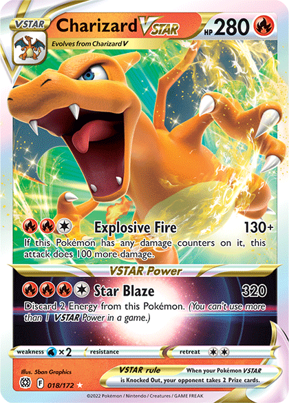charizard v star astros brillantes