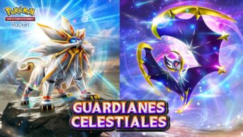 Pok&eacute;mon TCG Pocket Guardianes celestiales arte