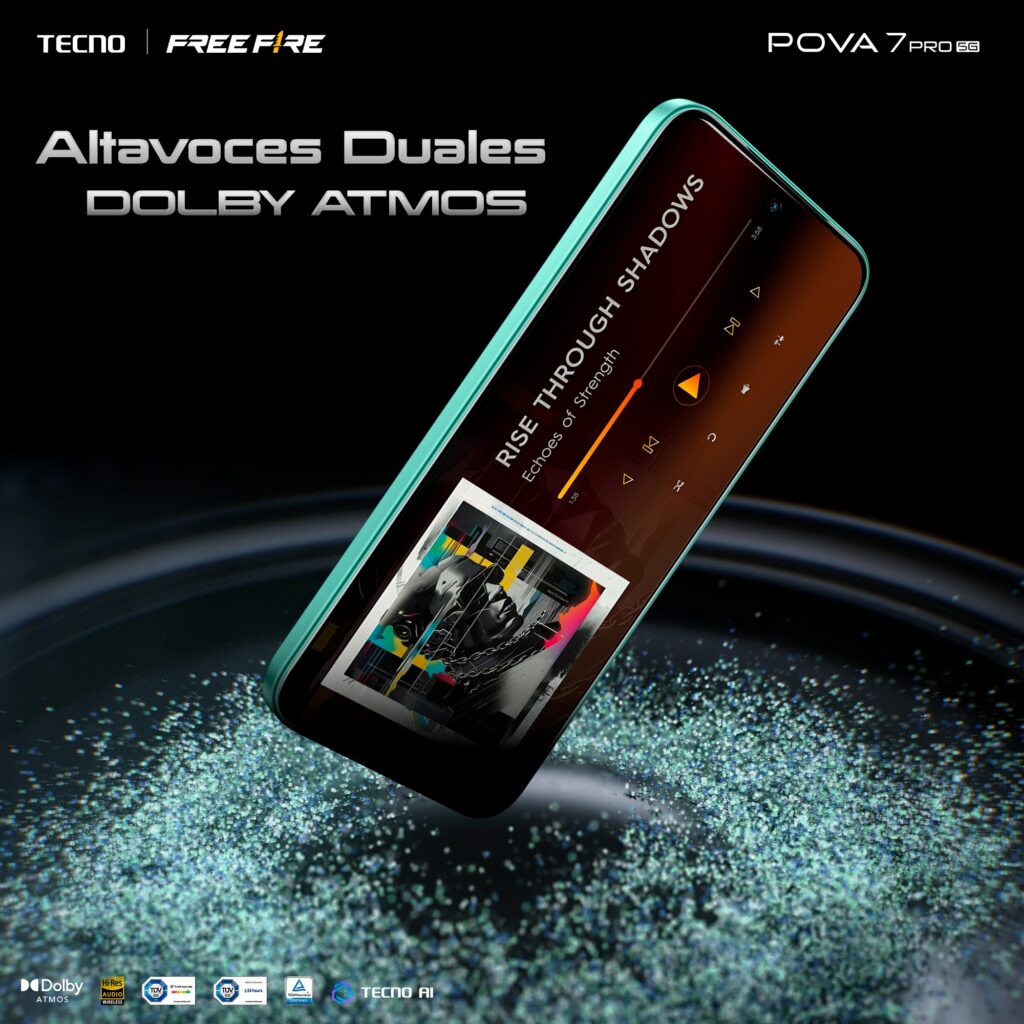 POVA 7 Pro 5G altavoces duales
