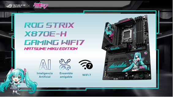 Tarjeta madre ROG Strix X870E-H Gaming WiFi7 Hatsune Miku Edition