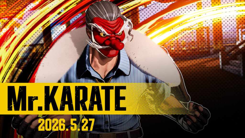 Mr. Karate Fatal Fury City of the Wolves llega el 27/5 Mr. Karate Fatal Fury City of the Wolves Temporada 2 — guerrero enmascarado con máscara tengu en South Town