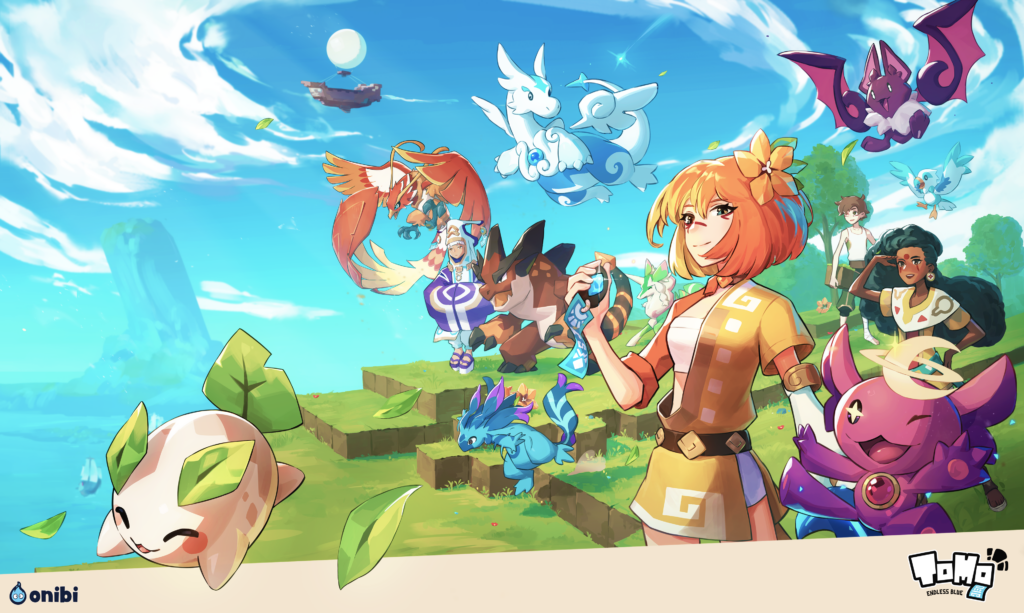 Tomo Endless Blue Kickstarter RPG procedural voxel llega Captura de Tomo Endless Blue Kickstarter RPG procedural voxel mostrando islas generadas y combate en tiempo real