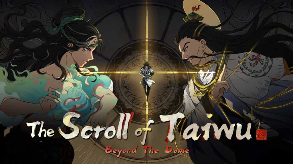 The Scroll of Taiwu Beyond the Dome 1.0 Steam The Scroll of Taiwu Beyond the Dome 1.0 Steam español — arte oficial de lanzamiento de ConchShip Games