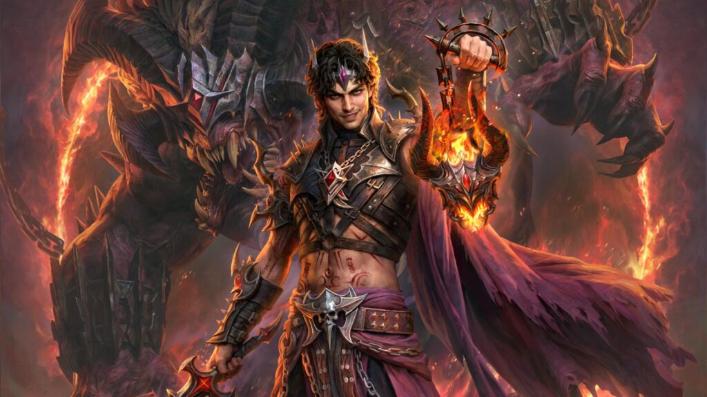 Diablo Immortal 5.0: el Conjurador y Lut Gholein ya están aquí El Conjurador de Diablo Immortal invoca demonios en la región de Lut Gholein con llamas infernales