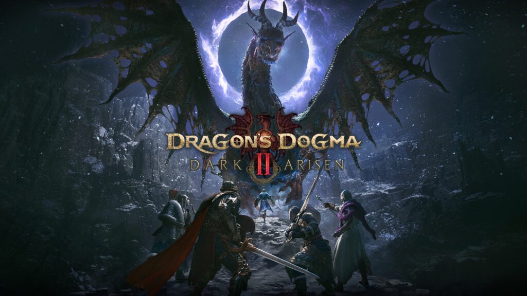 Dragon's Dogma 2 Dark Arisen en Nintendo Switch 2 — arte oficial con la región de Norgan y el Dragón Caído
