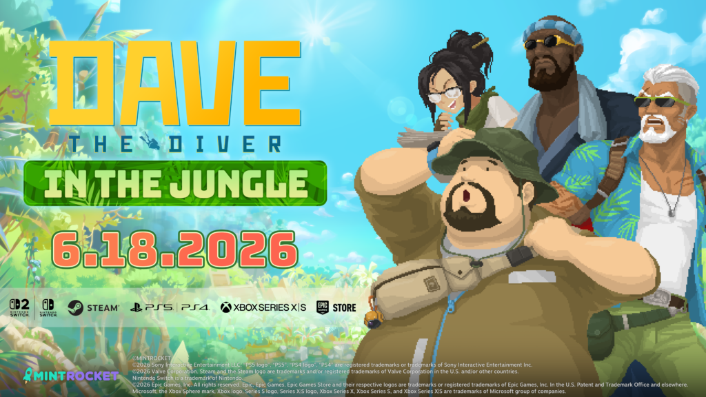 Dave the Diver — In the Jungle DLC ya disponible en PC y consolas Dave the Diver explorando una selva tropical con animales salvajes y vegetación densa en el DLC In the Jungle