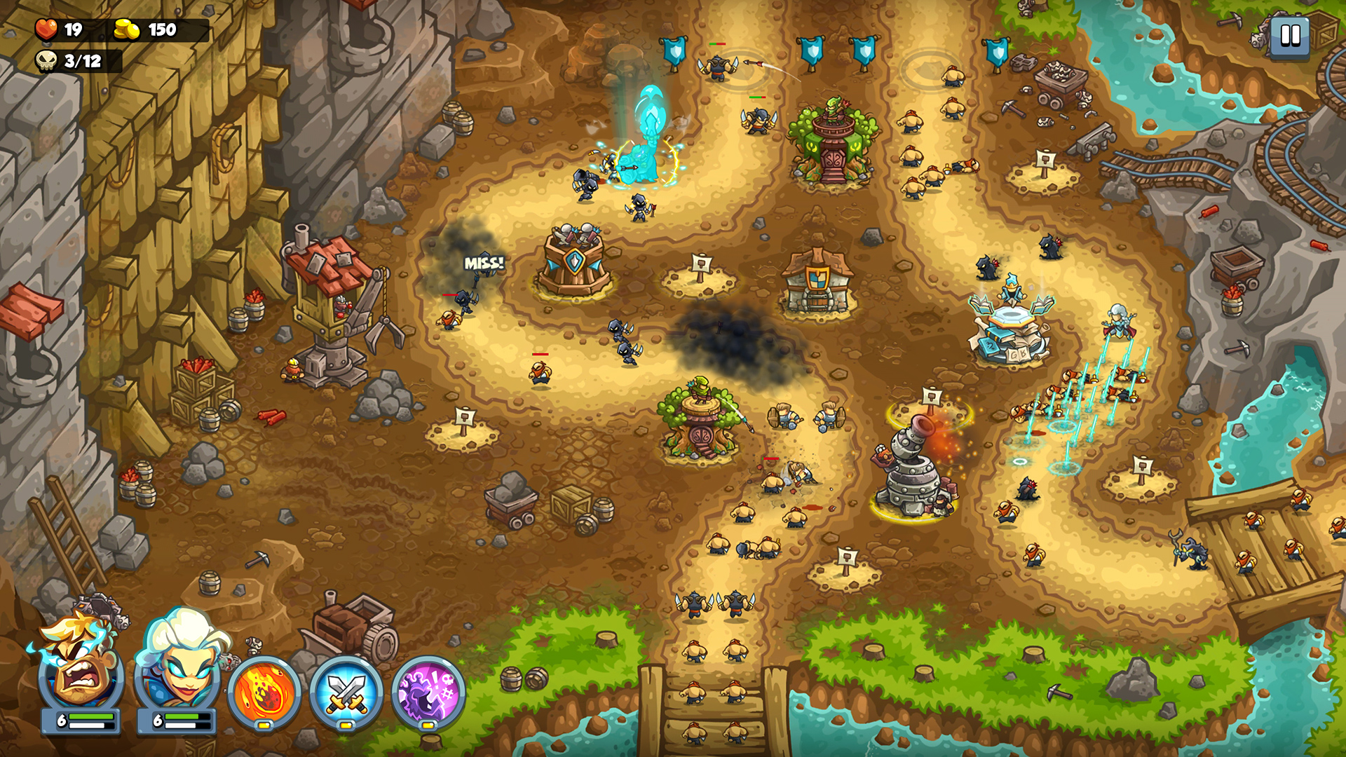 Kingdom Rush 6 Genesis TD demo Steam — torres y héroes en pantalla con fecha de lanzamiento 24 de septiembre de 2026