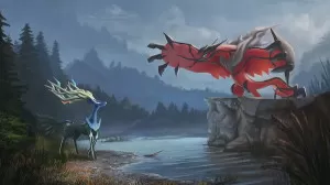 Pokémon X Y Xerneas Vs. Yveltal Fan Art