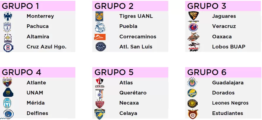 Grupos Copa MX Clausura 2014