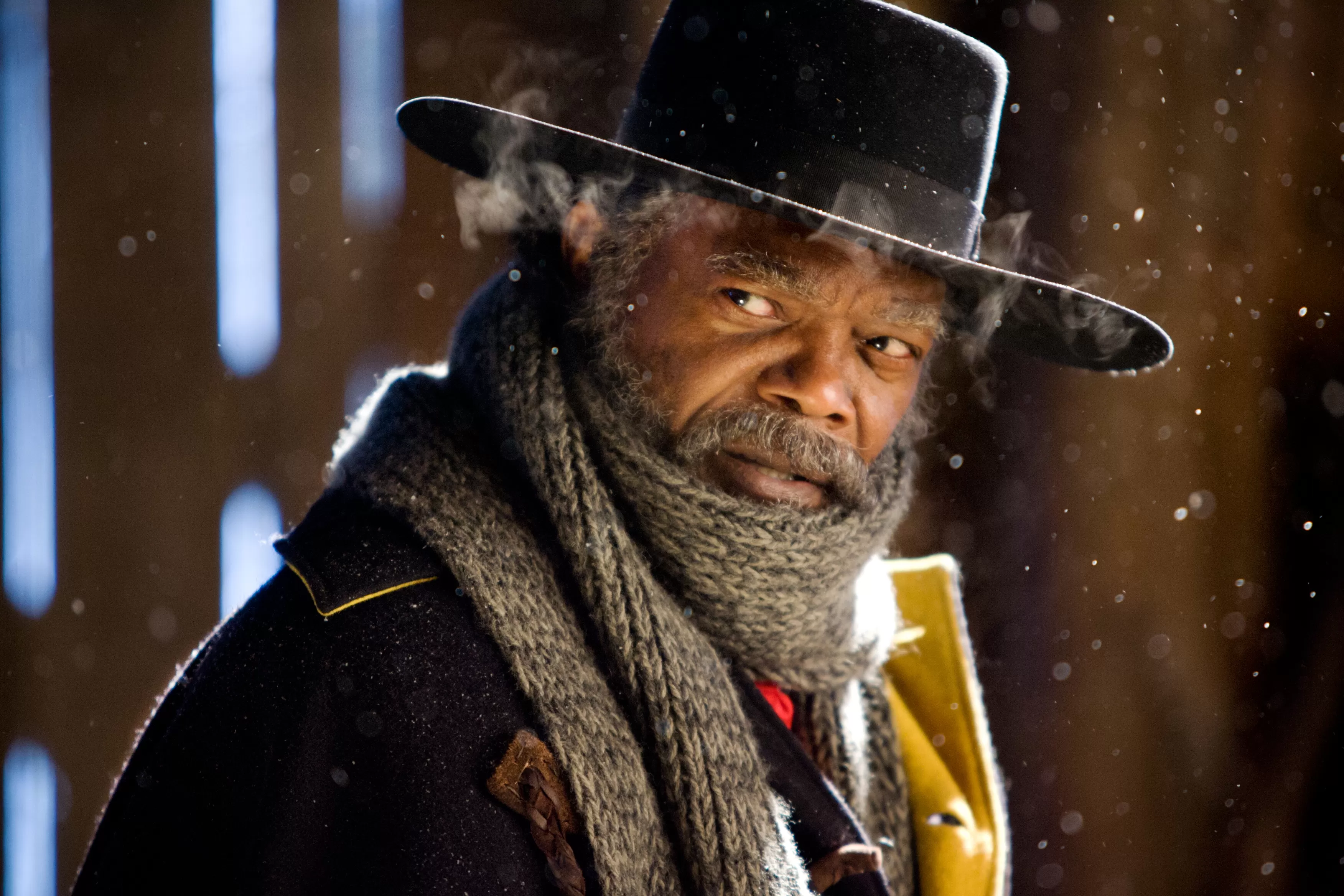 SAMUEL L. JACKSON stars in THE HATEFUL EIGHT.  Photo: Andrew Cooper, SMPSP © 2015 The Weinstein Company. All Rights Reserved.