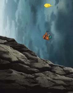 Goku Nube Se Cae