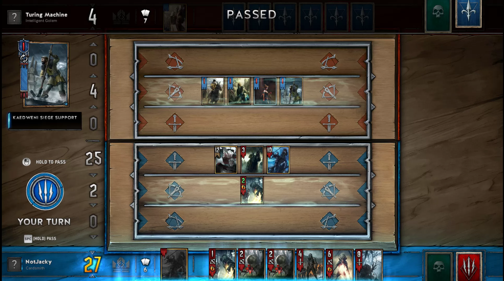 gwent board in game