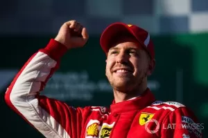 F1 Australian Gp 2018 Race Winner Sebastian Vettel Ferrari Celebrates On The Podium