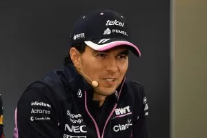 Sergio Perez, Racing Point, durante la rueda de prensa FIA. Gran Premio de Belgica. 13ª prueba del mundial. Circuito de Spa-Francorchamps, Belgica. Jueves 29 de Agosto, 2019. *** Local Caption *** RUBIO