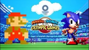 Mario y Sonic en sus sprites en 2D