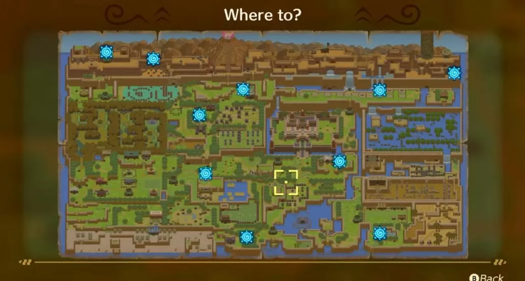 ¿En dónde están los portales de teletransporte en Zelda Links Awakening?