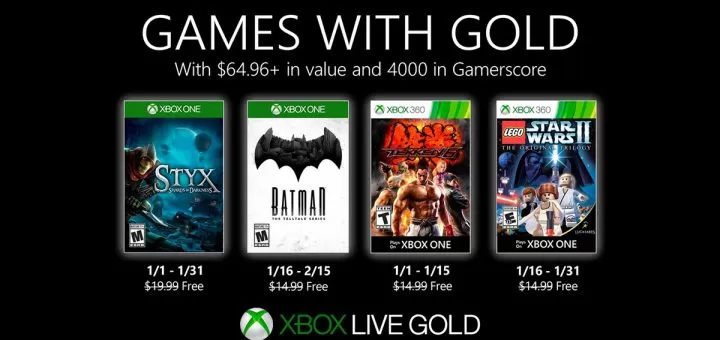 Games with Gold enero 2020