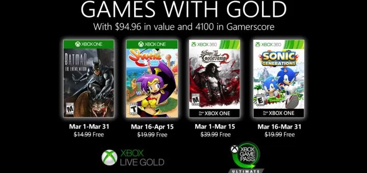 Games with Gold Marzo 2020