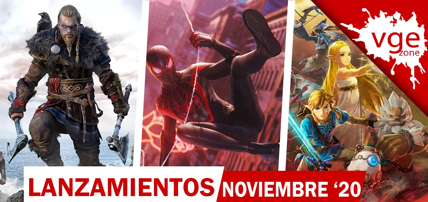 lanzamientos videojuegos noviembre 2020 assassins hyrule miles