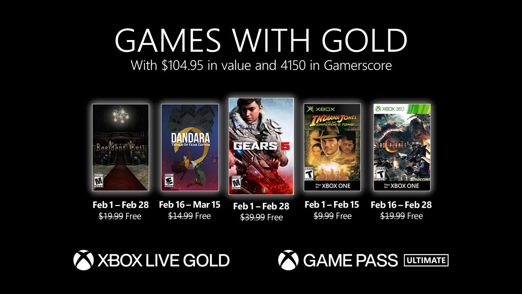 games with gold febrero 2021 gears 5