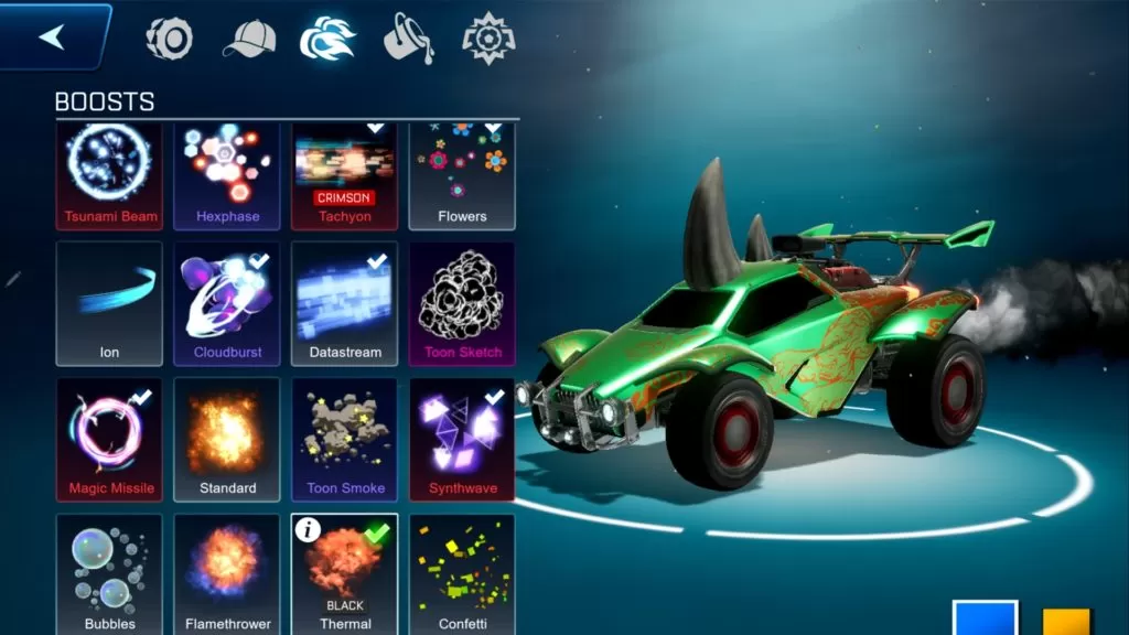 Rocket League Sideswipe garaje