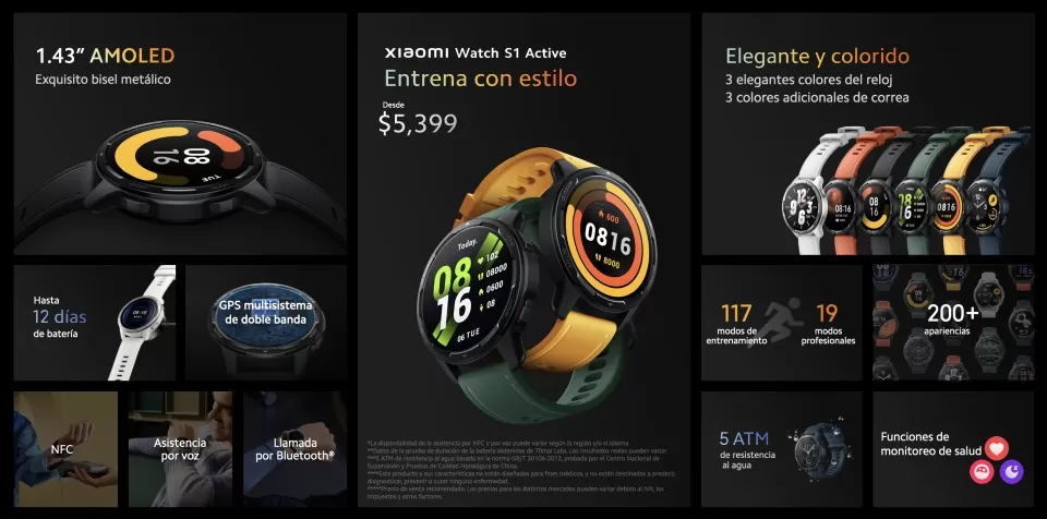 Xiaomi Watch S1 Active Características