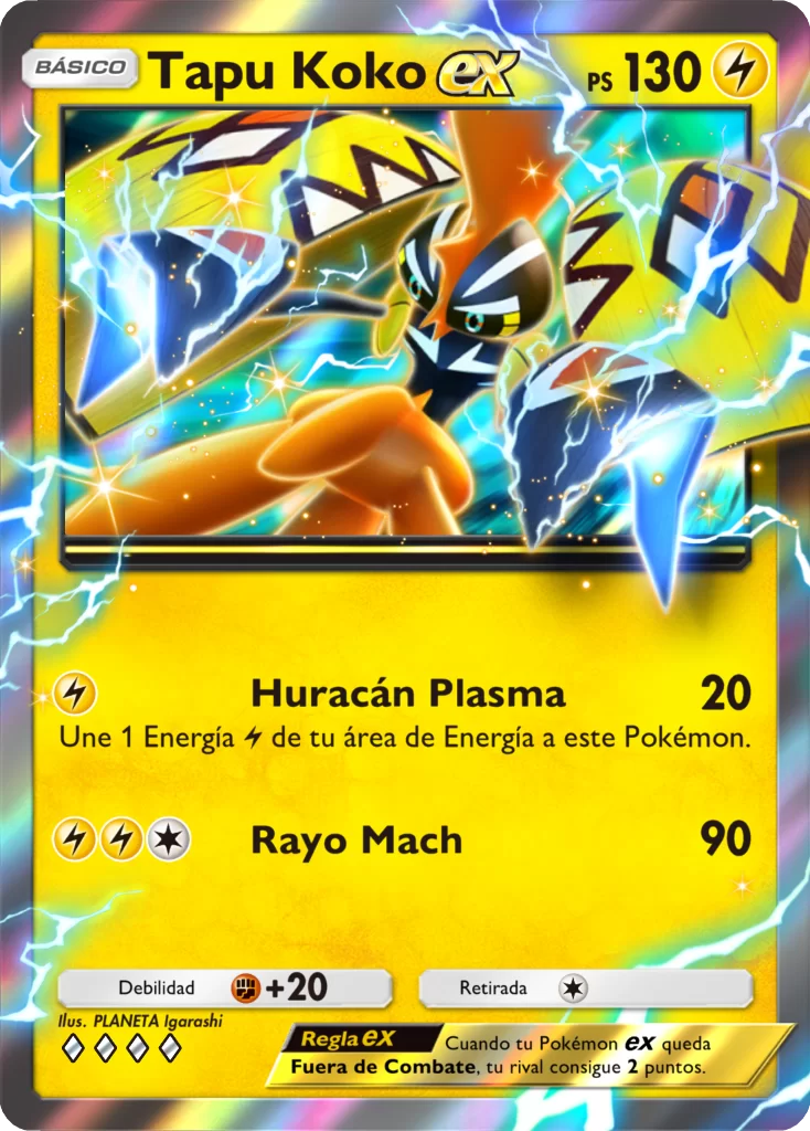 Pokemon Trading Card Game Pocket Extradimensional Crisis Tapu Koko Ex ES