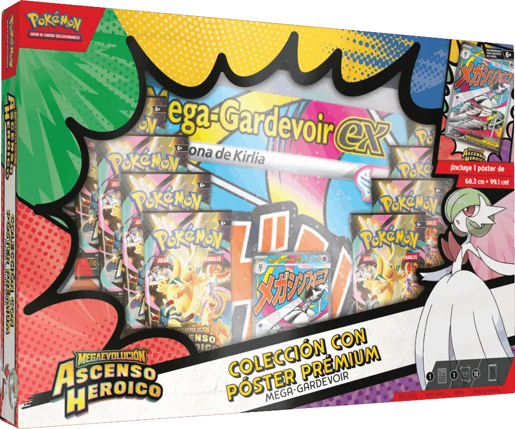 Pokemon TCG Mega Evolution&mdash;Ascended Heroes Premium Poster Collection  Mega Gardevoir Ex ES LA